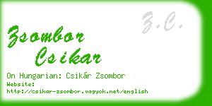 zsombor csikar business card