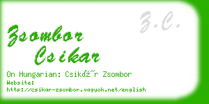 zsombor csikar business card